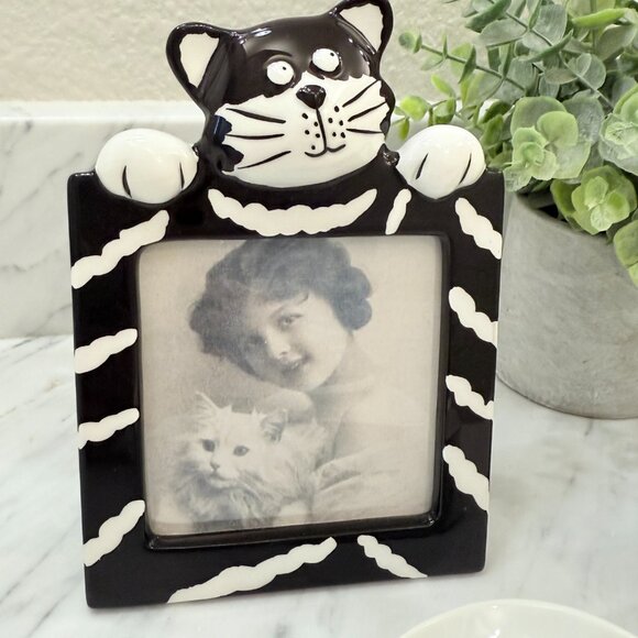 Vintage Cat Bundle, Soap Art, Soap Dish, Cat Frame & Picture - Picture 14 of 15